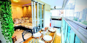 AP varanda gourmet a 170 m da praia
